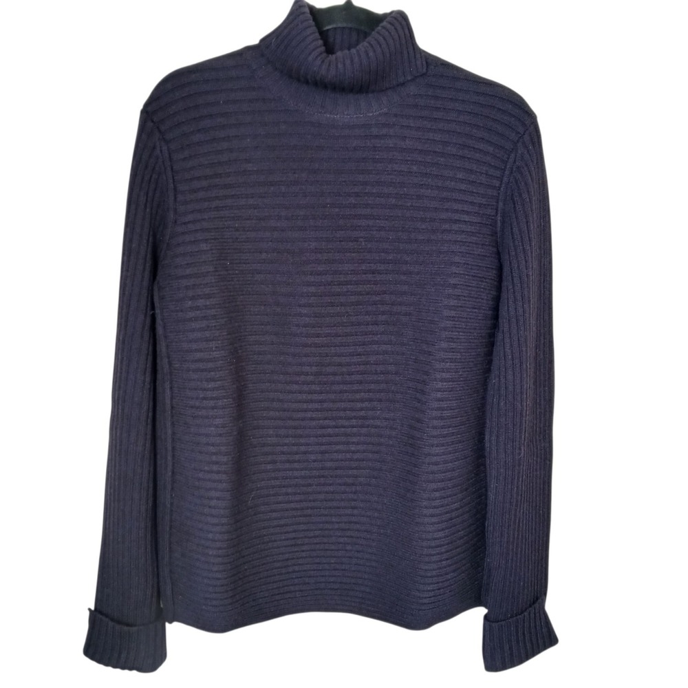 Uniqlo +J Jil Sander Ribbed Turtleneck Sweater Eggplant Deep Purple Knit Medium